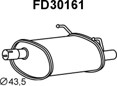 Veneporte FD30161 - Глушитель выхлопных газов, конечный autospares.lv