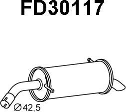 Veneporte FD30117 - Глушитель выхлопных газов, конечный autospares.lv