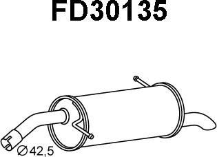 Veneporte FD30135 - Глушитель выхлопных газов, конечный autospares.lv