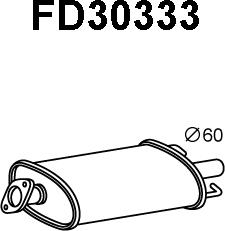 Veneporte FD30333 - Глушитель выхлопных газов, конечный autospares.lv