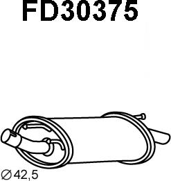 Veneporte FD30375 - Глушитель выхлопных газов, конечный autospares.lv