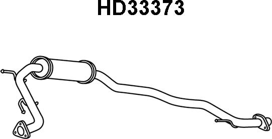 Veneporte HD33373 - Средний глушитель выхлопных газов autospares.lv