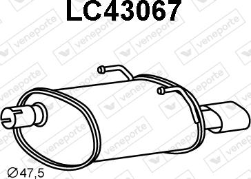 Veneporte LC43067 - Глушитель выхлопных газов, конечный autospares.lv