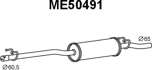 Veneporte ME50491 - Глушитель выхлопных газов, конечный autospares.lv
