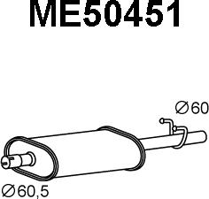 Veneporte ME50451 - Глушитель выхлопных газов, конечный autospares.lv