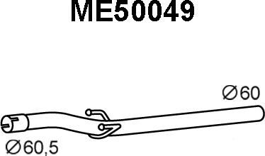 Veneporte ME50049 - Труба выхлопного газа autospares.lv