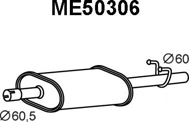 Veneporte ME50306 - Глушитель выхлопных газов, конечный autospares.lv