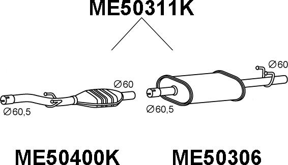 Veneporte ME50311K - Катализатор autospares.lv