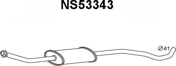 Veneporte NS53343 - Средний глушитель выхлопных газов autospares.lv