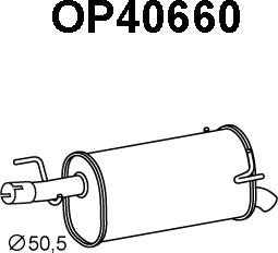 Veneporte OP40660 - Глушитель выхлопных газов, конечный autospares.lv