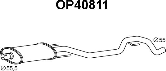 Veneporte OP40811 - Предглушитель выхлопных газов autospares.lv