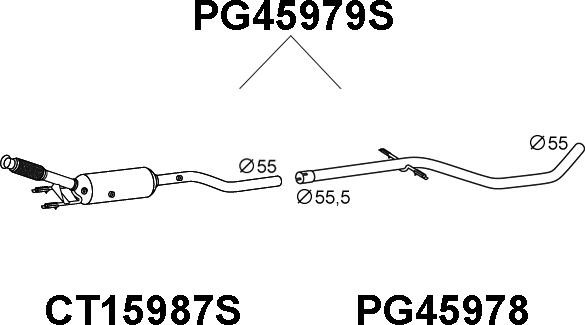 Veneporte PG45979S - Сажевый / частичный фильтр, система выхлопа ОГ autospares.lv