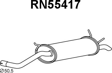 Veneporte RN55417 - Глушитель выхлопных газов, конечный autospares.lv