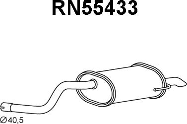Veneporte RN55433 - Глушитель выхлопных газов, конечный autospares.lv