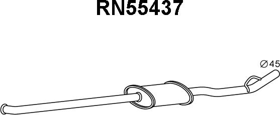 Veneporte RN55437 - Средний глушитель выхлопных газов autospares.lv