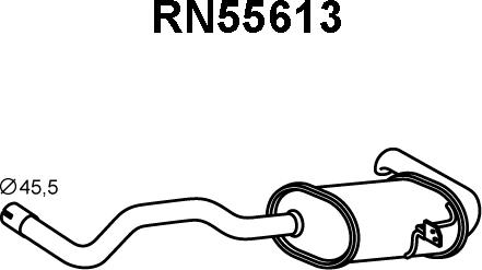 Veneporte RN55613 - Глушитель выхлопных газов, конечный autospares.lv