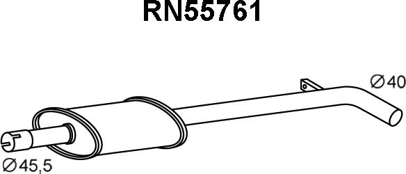 Veneporte RN55761 - Предглушитель выхлопных газов autospares.lv