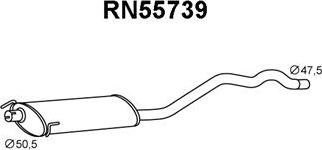 Veneporte RN55739 - Средний глушитель выхлопных газов autospares.lv
