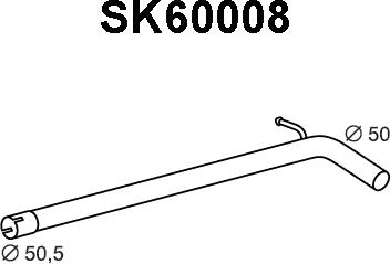 Veneporte SK60008 - Труба выхлопного газа autospares.lv