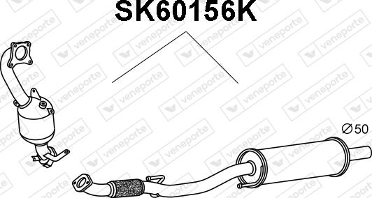 Veneporte SK60156K - Катализатор autospares.lv