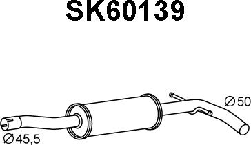 Veneporte SK60139 - Предглушитель выхлопных газов autospares.lv