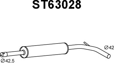 Veneporte ST63028 - Средний глушитель выхлопных газов autospares.lv