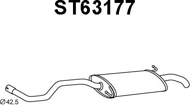 Veneporte ST63177 - Глушитель выхлопных газов, конечный autospares.lv