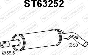 Veneporte ST63252 - Предглушитель выхлопных газов autospares.lv