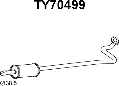 Veneporte TY70499 - Предглушитель выхлопных газов autospares.lv