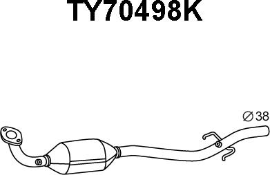Veneporte TY70498K - Катализатор autospares.lv