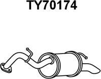 Veneporte TY70174 - Глушитель выхлопных газов, конечный autospares.lv
