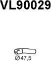 Veneporte VL90029 - Труба выхлопного газа autospares.lv