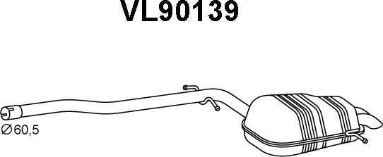 Veneporte VL90139 - Глушитель выхлопных газов, конечный autospares.lv