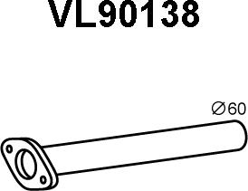 Veneporte VL90138 - Труба выхлопного газа autospares.lv