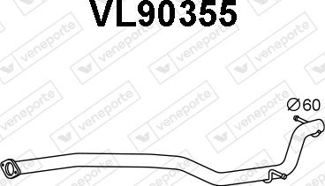 Veneporte VL90355 - Труба выхлопного газа autospares.lv