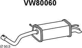 Veneporte VW80060 - Глушитель выхлопных газов, конечный autospares.lv