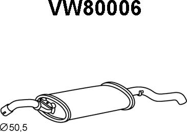 Veneporte VW80006 - Глушитель выхлопных газов, конечный autospares.lv