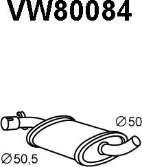 Veneporte VW80084 - Средний глушитель выхлопных газов autospares.lv