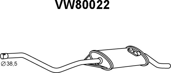 Veneporte VW80022 - Глушитель выхлопных газов, конечный autospares.lv