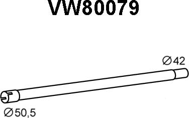 Veneporte VW80079 - Труба выхлопного газа autospares.lv