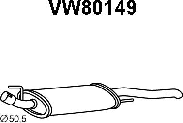 Veneporte VW80149 - Глушитель выхлопных газов, конечный autospares.lv