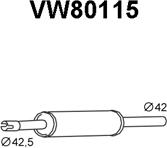 Veneporte VW80115 - Средний глушитель выхлопных газов autospares.lv