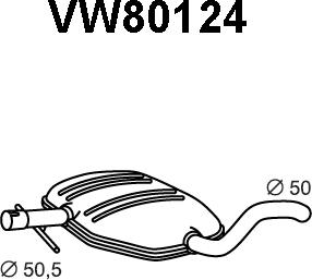 Veneporte VW80124 - Средний глушитель выхлопных газов autospares.lv