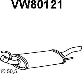 Veneporte VW80121 - Глушитель выхлопных газов, конечный autospares.lv