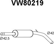 Veneporte VW80219 - Средний глушитель выхлопных газов autospares.lv