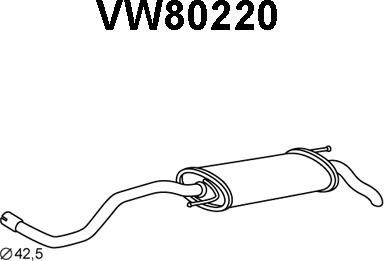 Veneporte VW80220 - Глушитель выхлопных газов, конечный autospares.lv