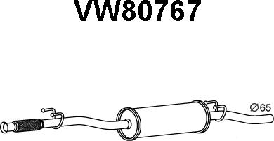 Veneporte VW80767 - Средний глушитель выхлопных газов autospares.lv