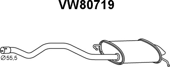 Veneporte VW80719 - Глушитель выхлопных газов, конечный autospares.lv