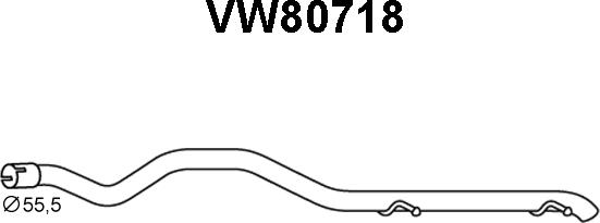 Veneporte VW80718 - Труба выхлопного газа autospares.lv