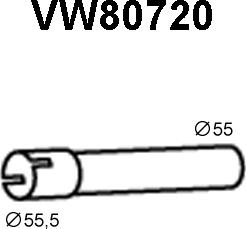 Veneporte VW80720 - Труба выхлопного газа autospares.lv
